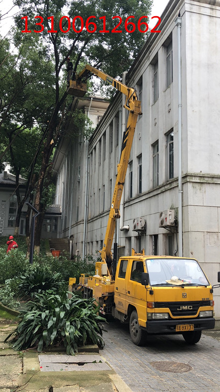 武汉小区16米车修剪高空树枝